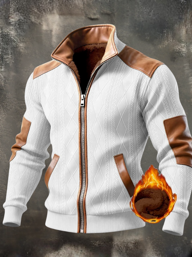 NOEL™ | STRUKTURALNA KURTKA Z WYSOKIM KOŁNIERZEM