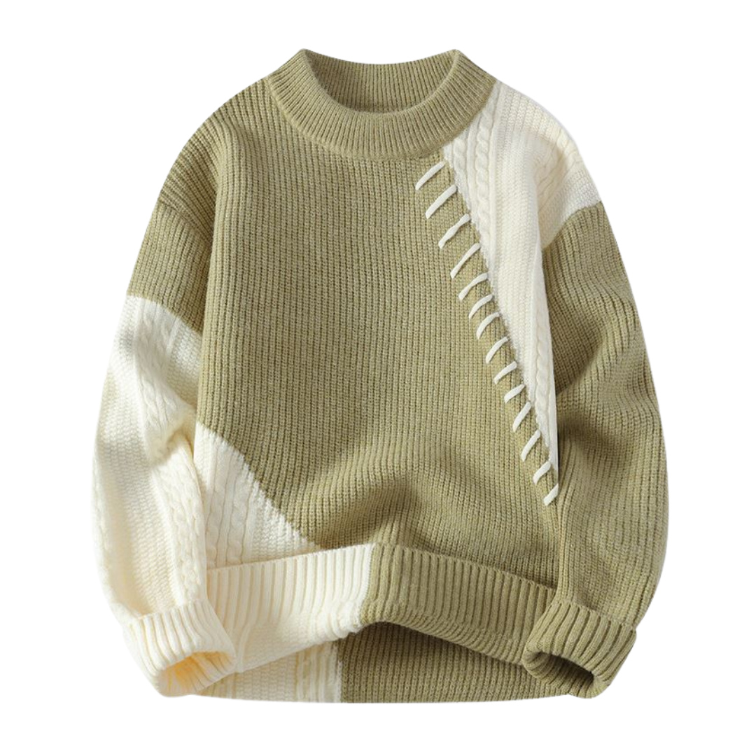 Asymetryczny Sweter z Unikalnym Splotem